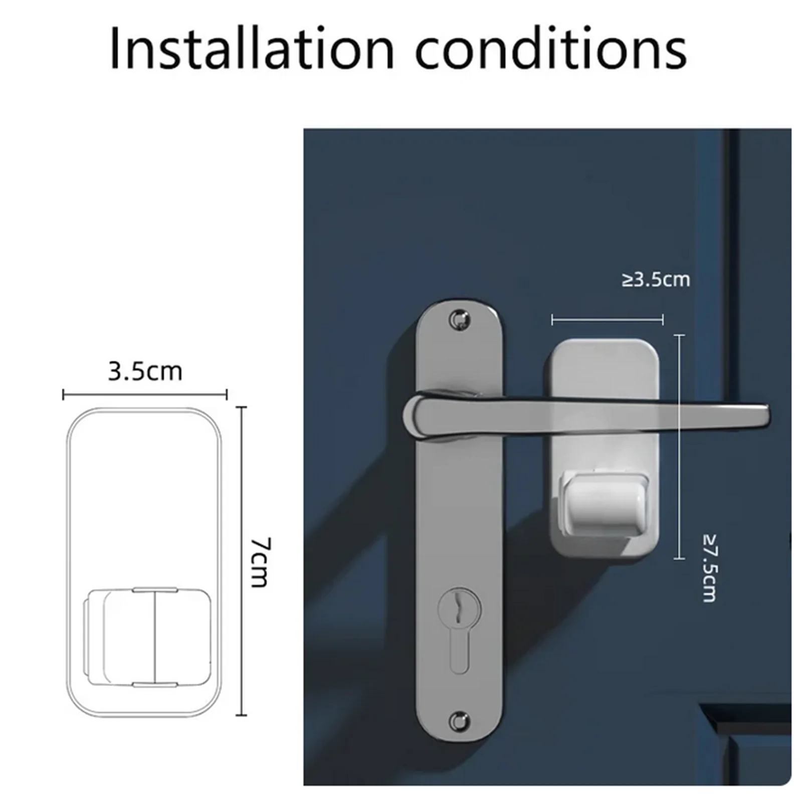 Door Lever Locks For Childproof & Petproof, Self-Adhesive Door Handle Locks For Child, Baby Safety Locks for Toddlers / Pet Room