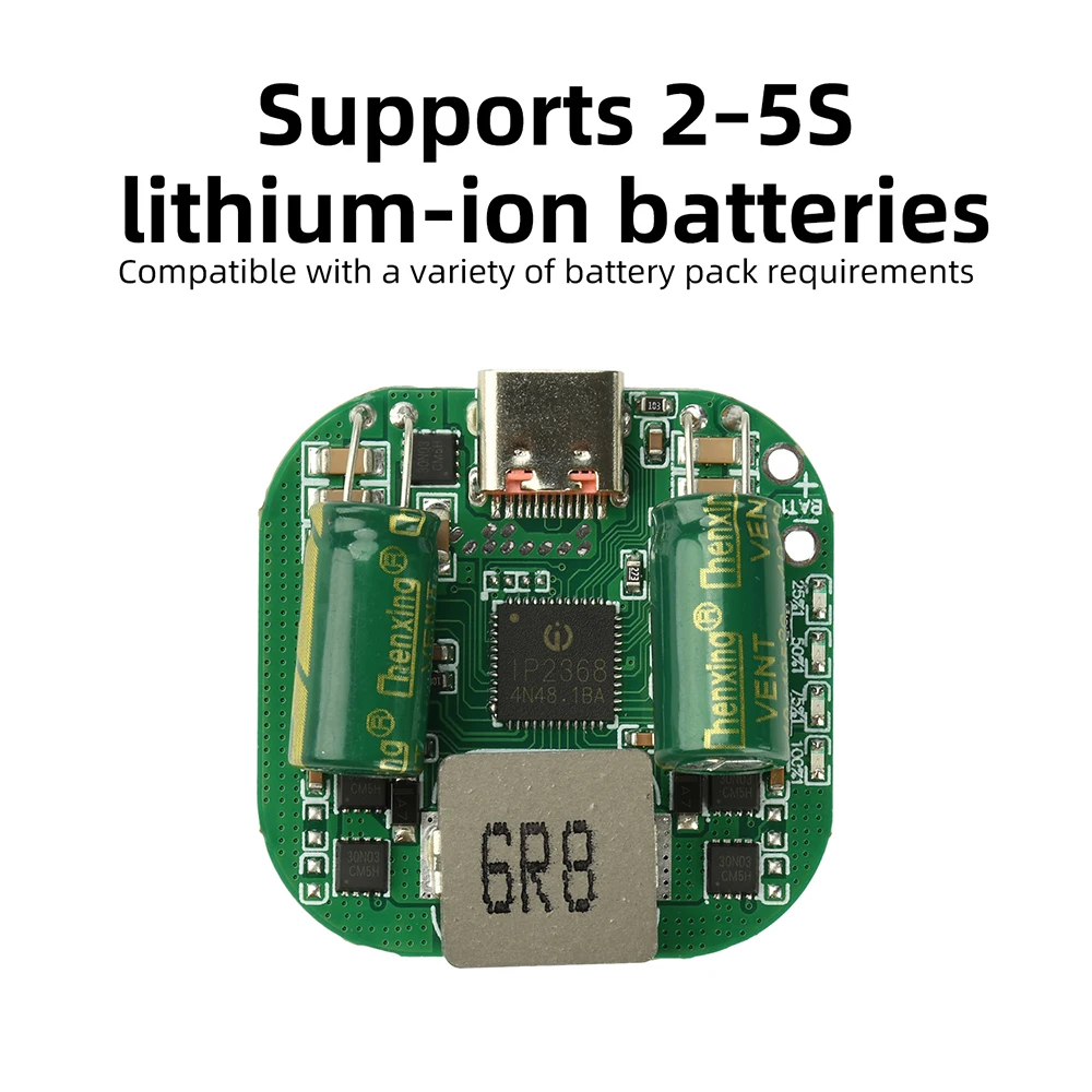 IP2368 2–5S Bidirectional High-Power Charge/Discharge Module, PD 100W Buck-Boost Fast-Charging Module, Type-C Interface