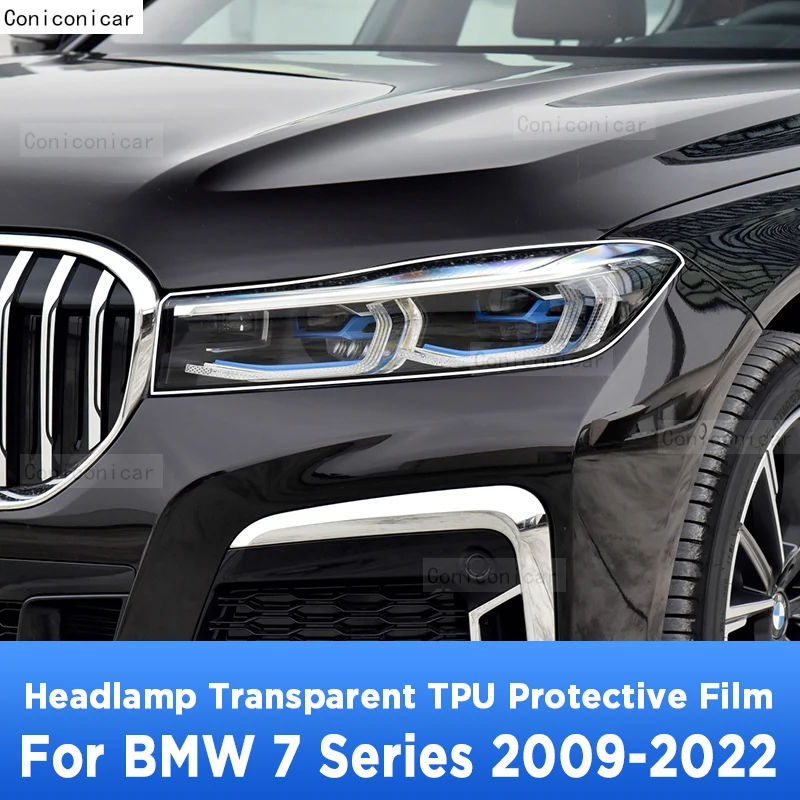 

Для BMW 7 серии F01 F02 G11 G12 2009-2022 автомобильная внешняя фара против царапин передняя лампа прозрачная защитная пленка из ТПУ