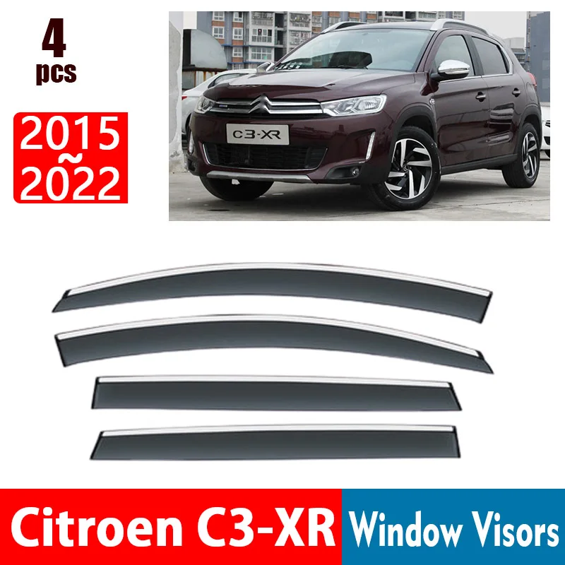 

Козырьки для Citroen C3-XR 2015-2022, козырьки от дождя, дождевик для окон, дефлектор, тент, защита для вентиляционного отверстия, козырек, обшивка