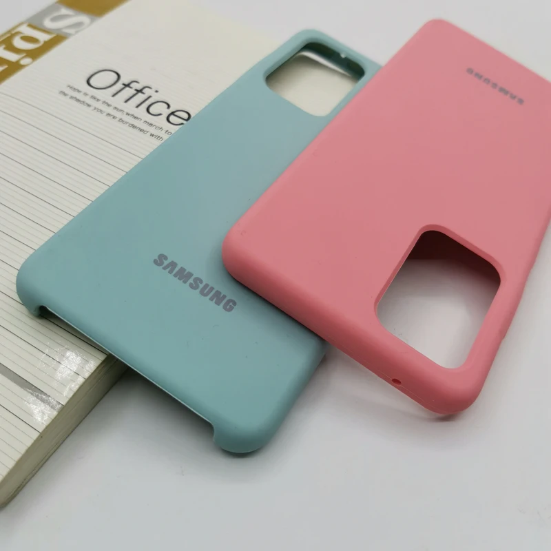 For Samsung Galaxy A52 A72 Silky Liquid Silicone Case Soft-Touch Back Protective Cover For Galaxy S21 S20 Plus Note 20 Ultra FE