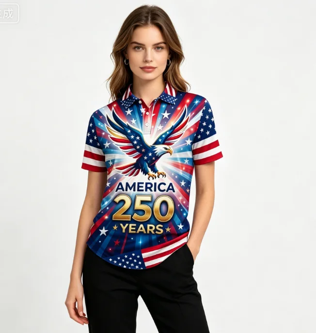 Couple Matching Usa 250 Patriotic Polo Shirt Men Women American Flag Statue Of Liberty Print Casual Breathable Sportswear Polo