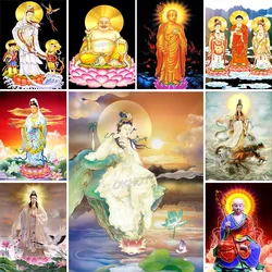 Buddha And Bodhisattva Pre-Printed Cross Stitch Embroidery Patterns Handmade Hobby Painting Handicraft Floss Mulina Needle