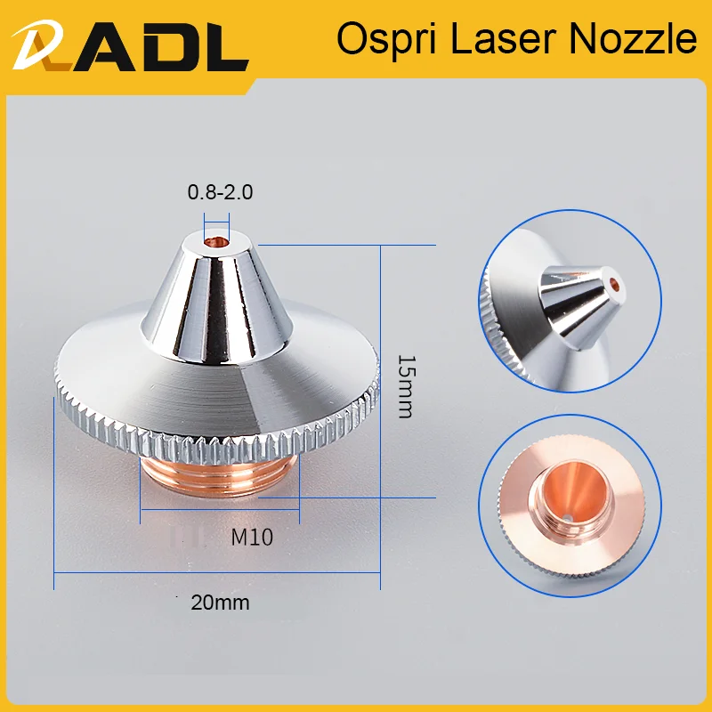 ADL 10pcs/lot D20 Customized Laser Nozzle For Fiber Cutting Machine Raytools Precitec HIGHYAG Penta HGTECH OSPRI Welding Nozzle