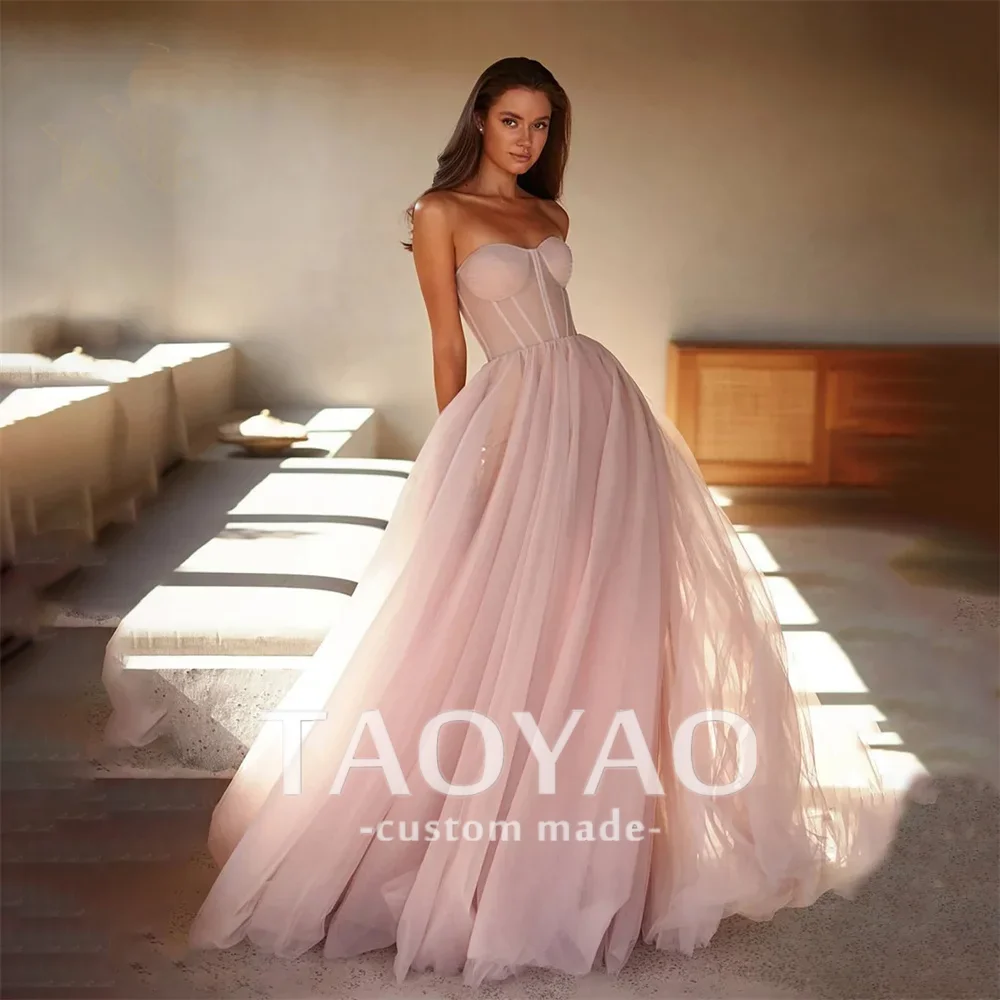 

Elegant Prom Dress Sleeveless Sweetheart Neckline A-line Evening Dress Long Vestidos De Fiesta Ball Gown Formal Dress Women