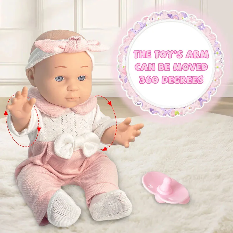 Symulowana lalka do odgrywania ról dla dzieci 12-calowy zestaw uspokajających lalek winylowych dla dzieci Miękka, ręcznie robiona silikonowa lalka do spania Prezenty urodzinowe dla dziewczynek