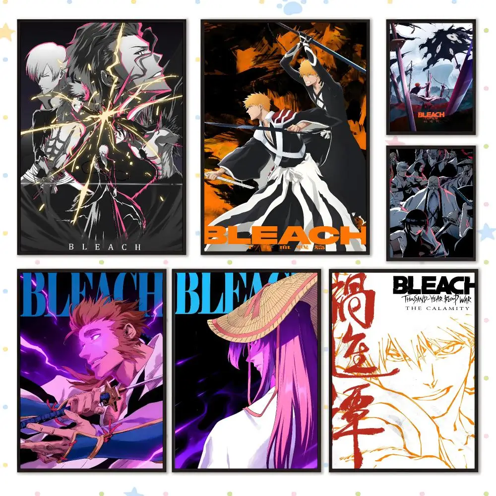 Anime Bleach Thousand Year War Poster HD Waterproof PP Self Adhesive Aesthetic Bedroom Dorm Gaming Room Home Decor Gift
