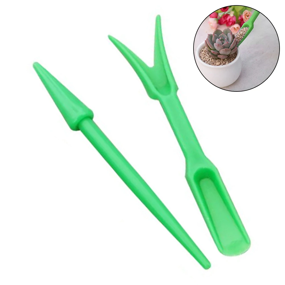 2pcs Green Plastic Seed Starters Seedling Digger Seedling Transplanter Garden Sowing for Seedlings Digging Holes Garden Seeding