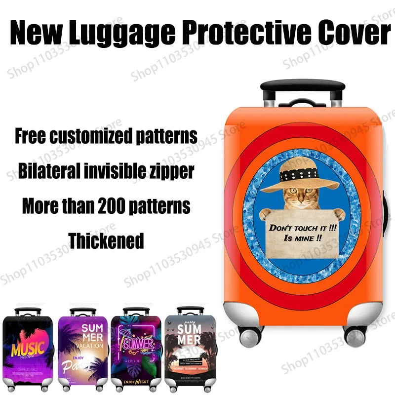 

2024 New Multicolor Luggage Protective Cover Painting Pattern High Elasticity Trolley Suitcase Dust Sleeves Thickening Dustproof