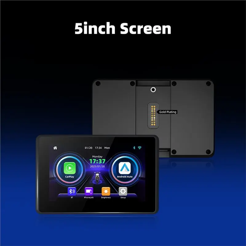 For BMW R1200GS ADV Motorcycle Carplay Android Auto 5 Inch Monitor For BMW R1250GS ADV/S1000XR Motorbike Accessories