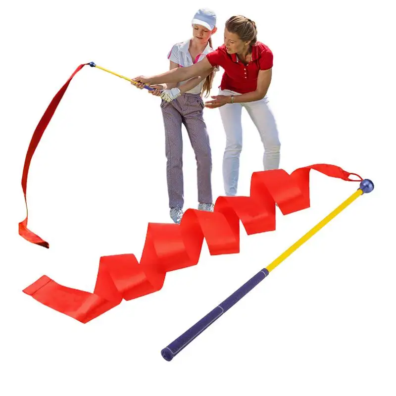 Golf Practitioner Ribbon Swing Stick Portable Golf Swing Sound Trainer Swing Speed for Beginner Sound Practice to Improve