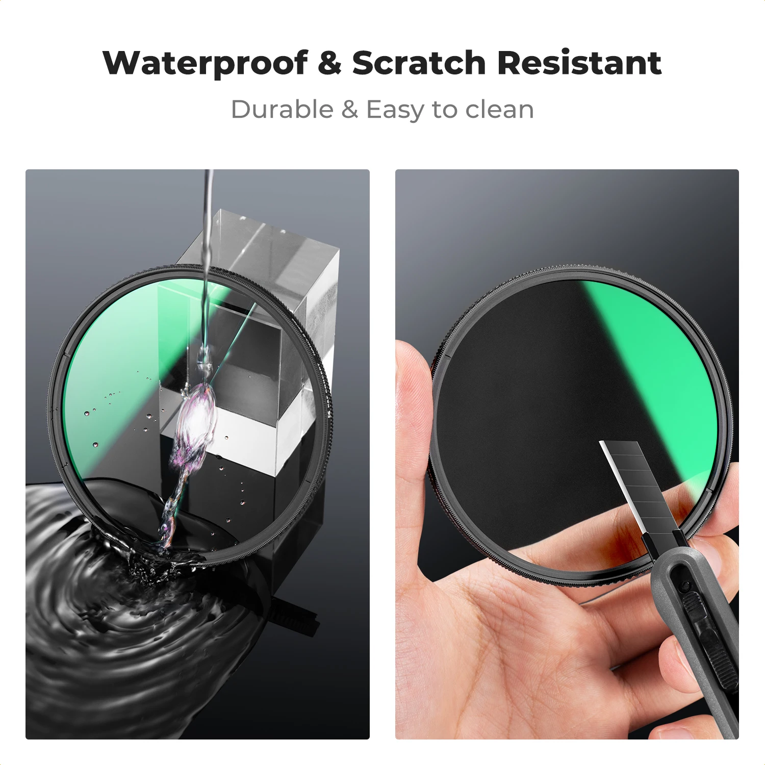 K & F Concept 28 couches imperméable à l'huile revêtement résistant aux rayures ultra-faible contraste filtres d'appareil photo couleur vraie pour Nikon Canon