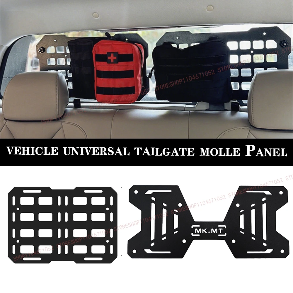 

Vehicle Window Organizer Tactical Molle Panel for Modular Storage Universal Pickup Truck Tailgate ABS alloy Interior Accessories