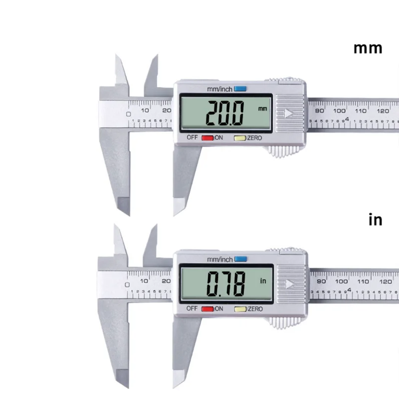 Pinças Vernier Digital com LCD, Paquímetro Eletrônico, Medidor De Fibra De Carbono, Ferramentas De Medição De Altura, Instrumentos Micrômetro, 6