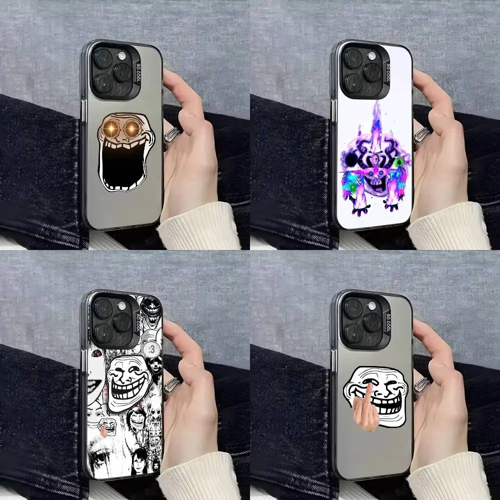 

Ugly T-Trollface T-Troll Funny Face Phone Case For iPhone 16,15,14,13,12,11,Mini,Pro,E,SE4,XS,MAX Black IMD Box