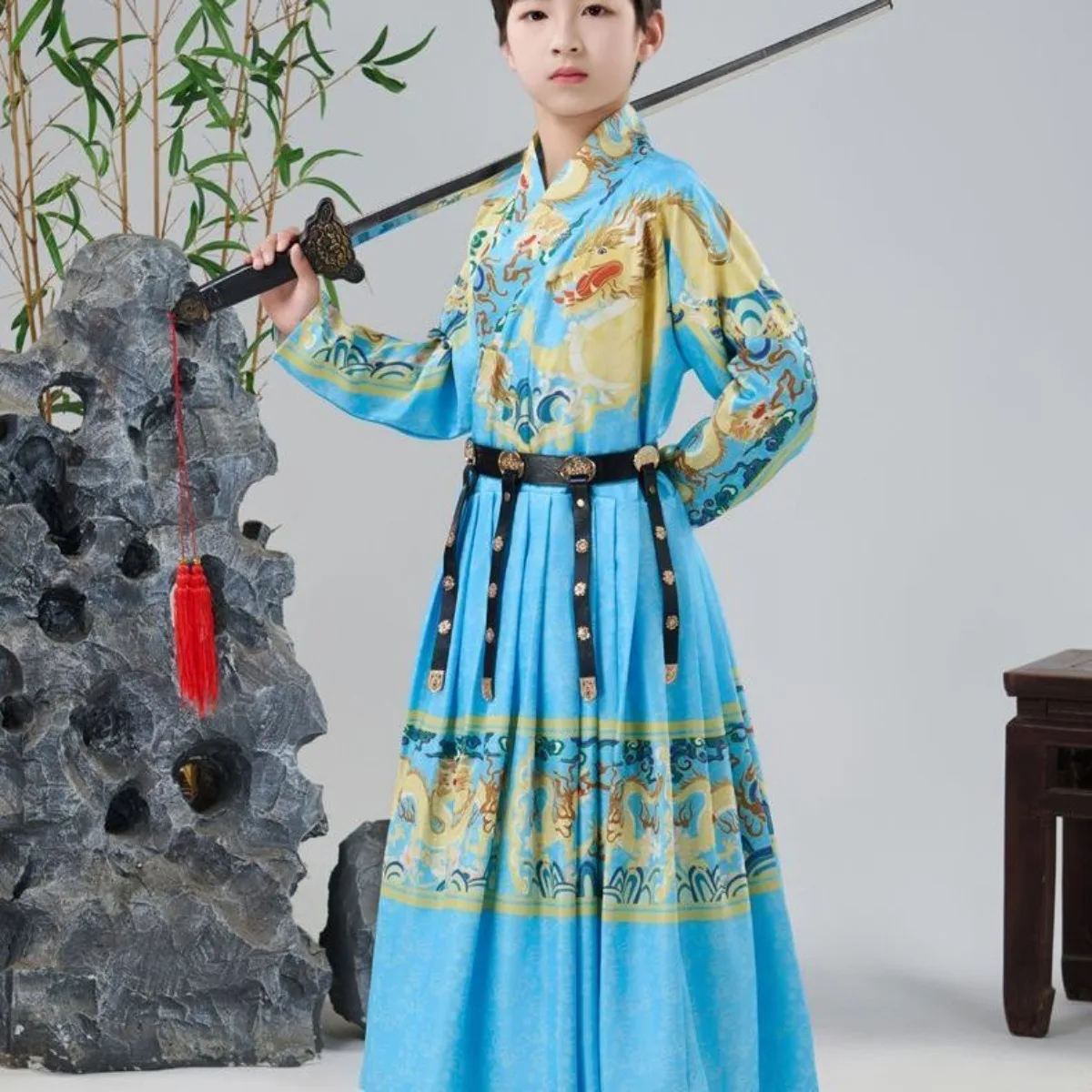

Jinyiwei Costume for Boys - Ming Dynasty Feiyu Fu Hanfu for Cosplay & Chinese Style Performance Children's Costumes 2026