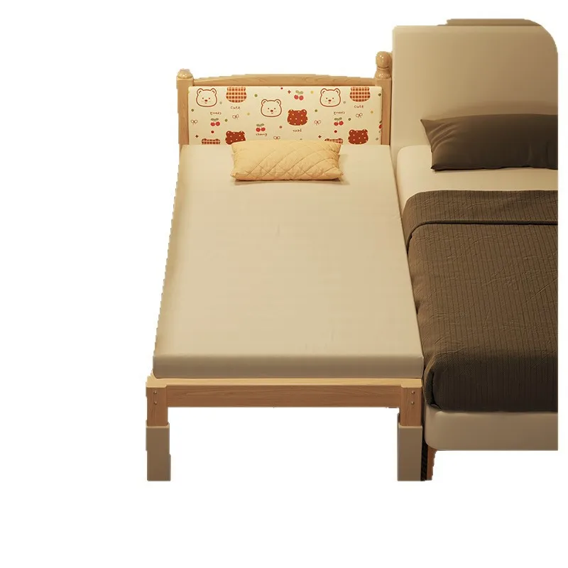 Splicing children's bed single bed baby seamless artifact queen widened bedside bed