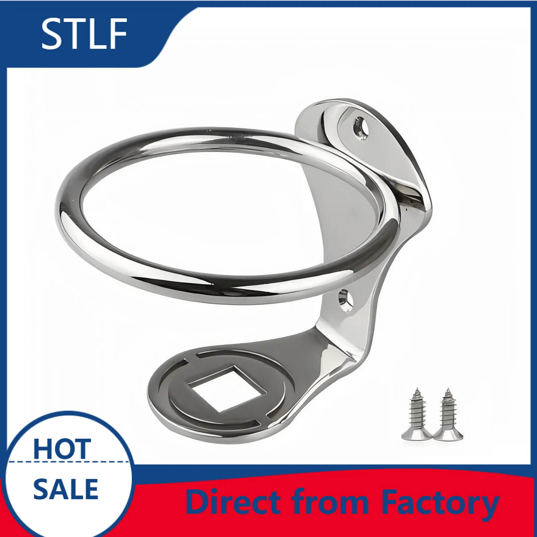 

stlf Stainless Steel 316 Side Mount Cup Holder Universal Boat Ring Drink Cup Holder