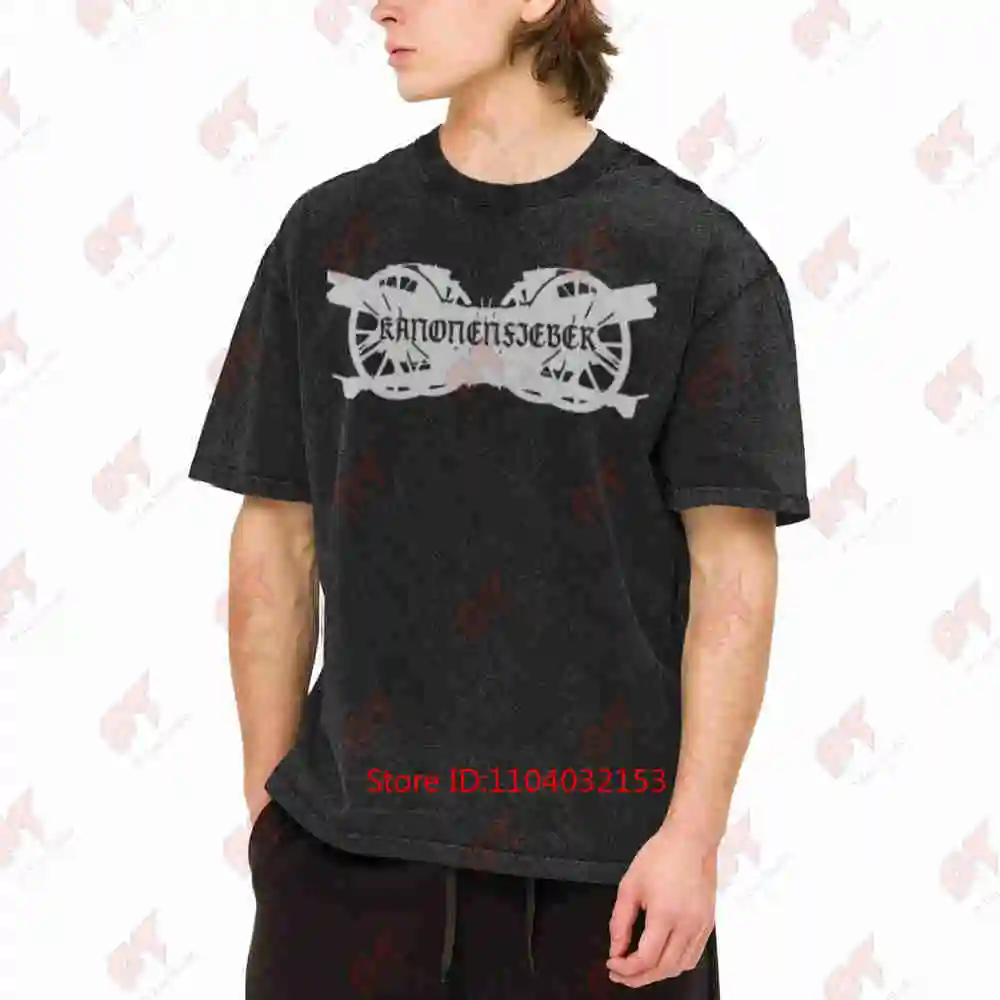 Cannon Fever The Original Catastrophe Neutral Image Vintage Washed Tee Pure Cotton T-Shirt