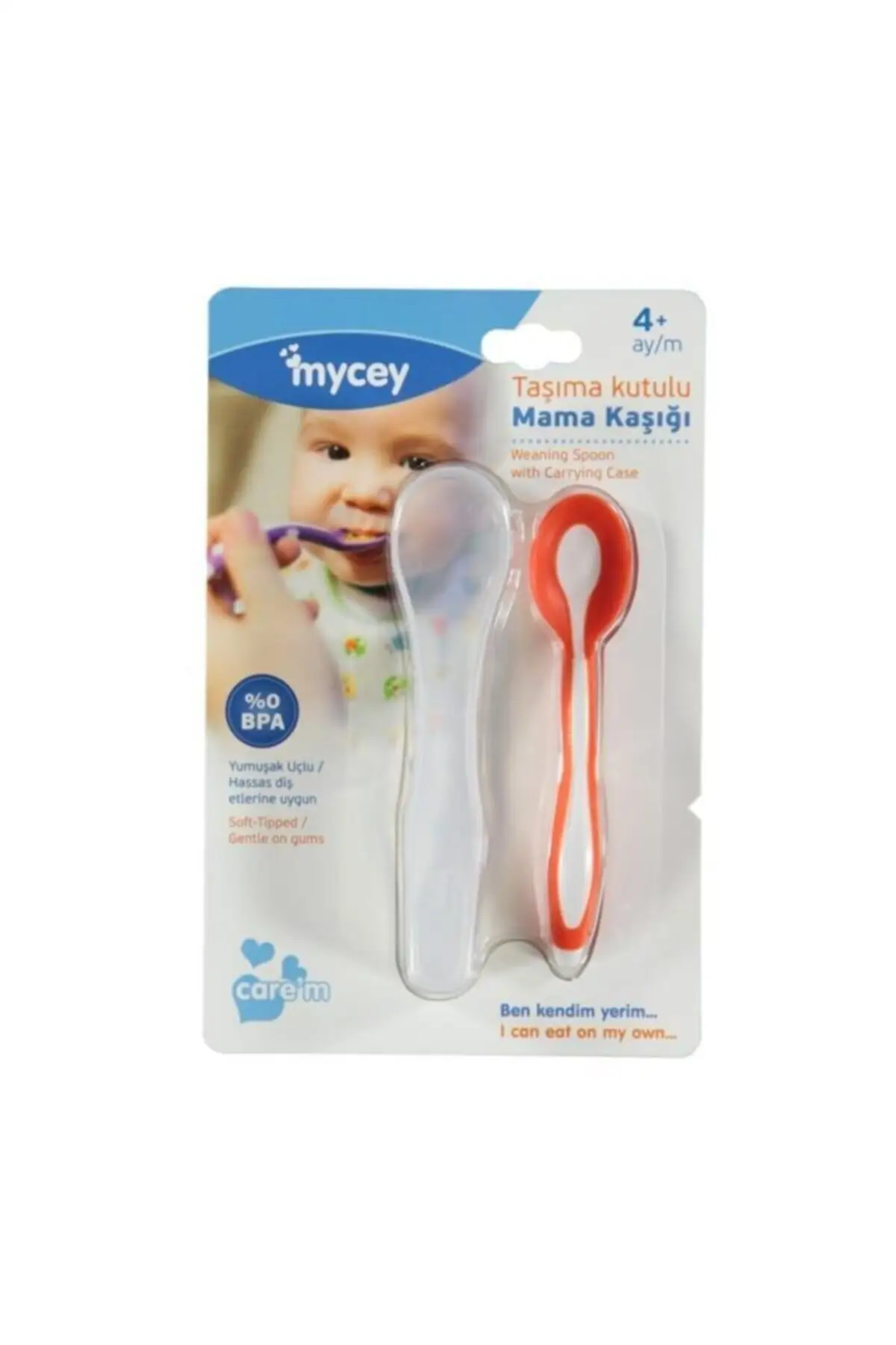 Orange Soft Tip Carry Boxed Mama Spoon