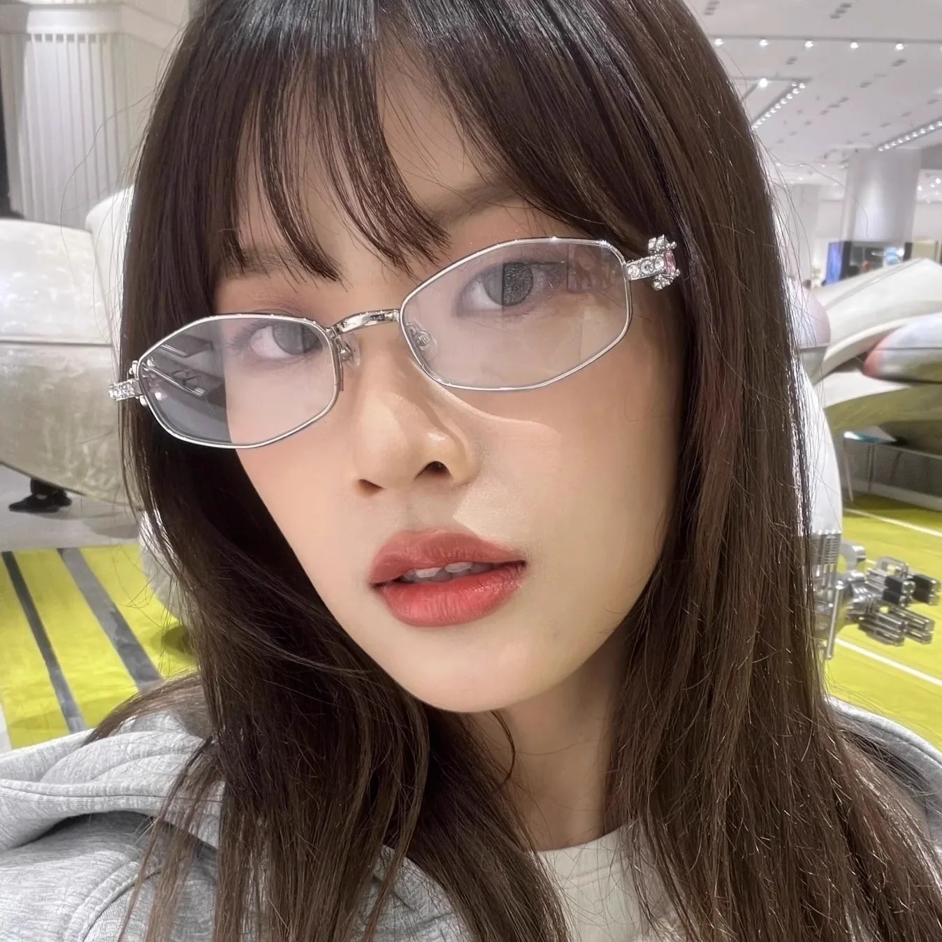 Bingkai Logam Kacamata Hitam Berlian Imitasi Pria Wanita 2025 Kacamata Bling Uniseks Kacamata Kacamata Anak Perempuan Fashion UV400