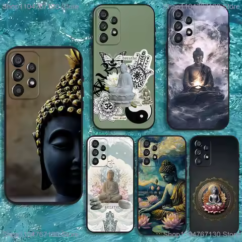 The Buddha Phone Case For Samsung Galaxy A20,A21s,A22,A31,A32,A52,A53,A72,73,A80 Soft Black Cover