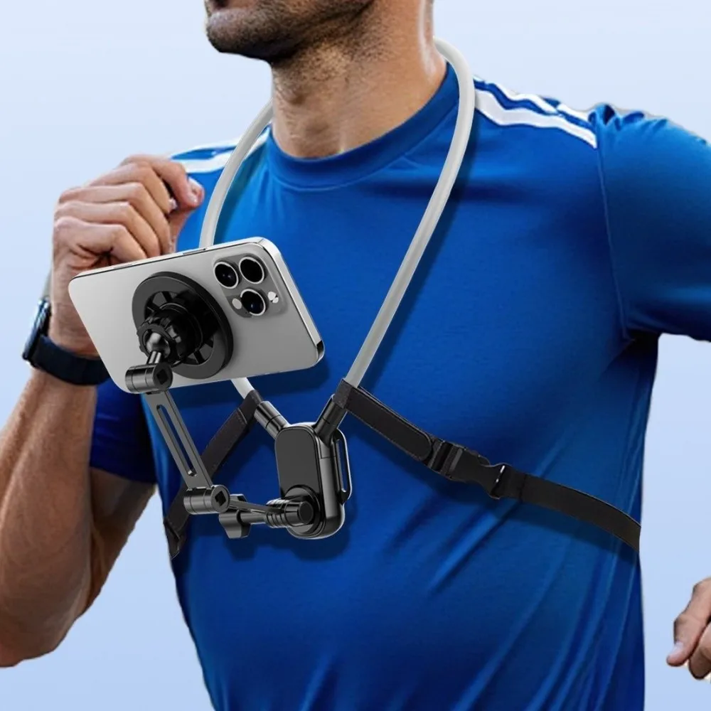 

Hands-Free Neck-hanging Phone Holder Magnetic/Clip Version Action Camera Mount Neck Camera Bracket POV Shooting Mount Vlog
