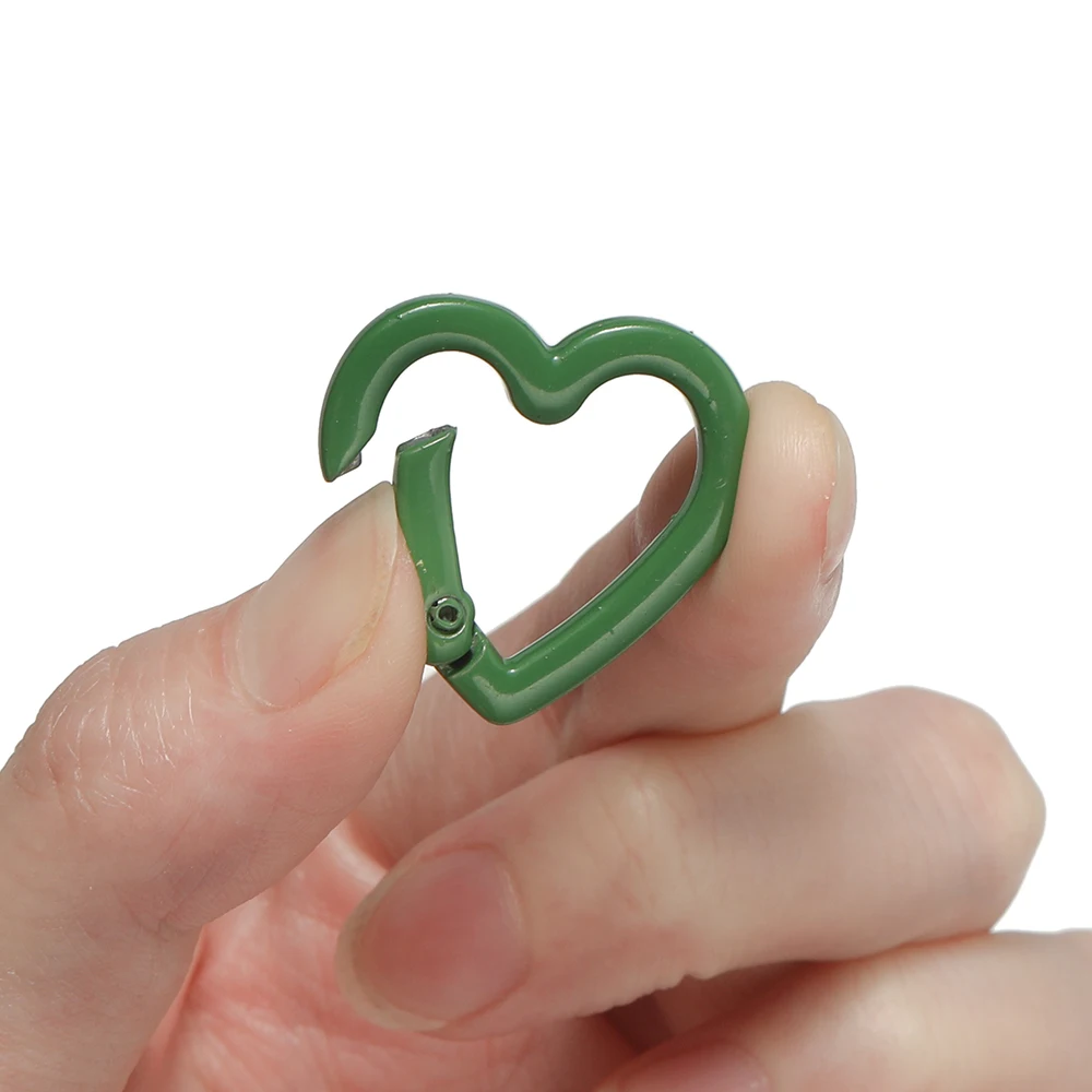 5 шт./лот, пружинная застежка в форме сердца, открывающийся карабин в форме любви, брелок, зажимы, крючок, цепочка для собаки, сделай сам, ювелирные пряжки, разъем