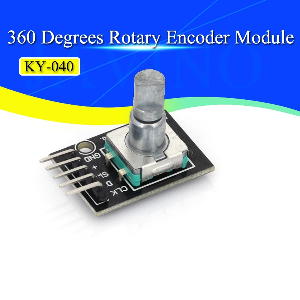 Javino 360 Degrees Rotary Encoder Module For Arduino Brick Sensor Switch Development Board KY-040 With Pins