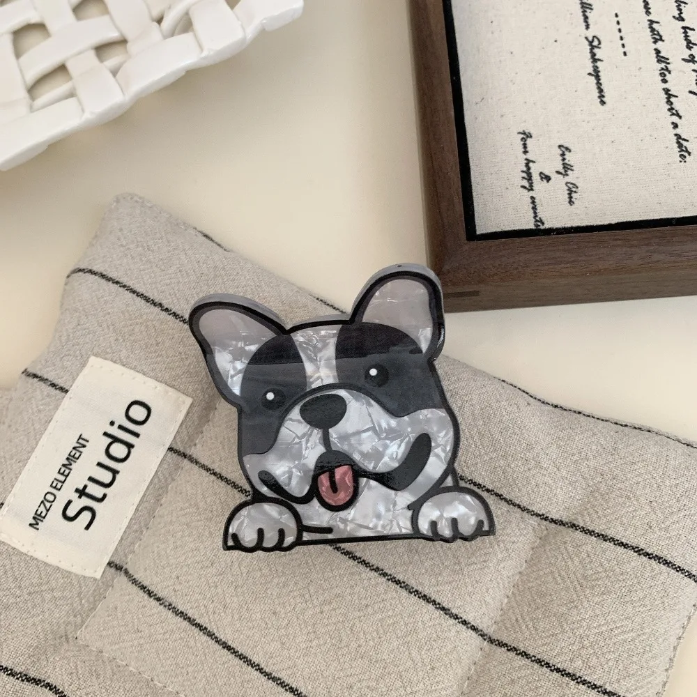 Chihuahua Acrylic Cartoon Dog Hair Claw Korean Style Puppy Schnauzer Crab Clip Cute Creative Hair Clip Woman