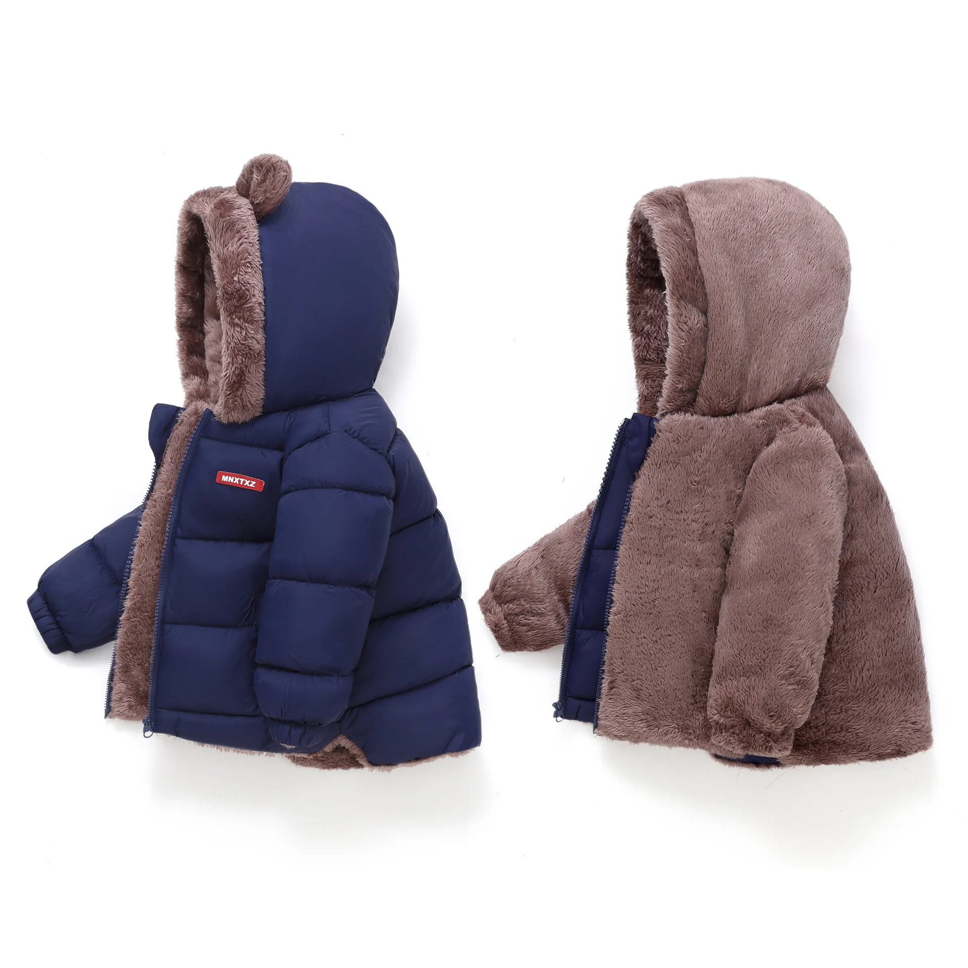 

Kids Cotton Clothing Thickened Down Girls Jacket Baby Children Winter Warm Coat Zipper Hooded Costume Boys Outwear girls coat