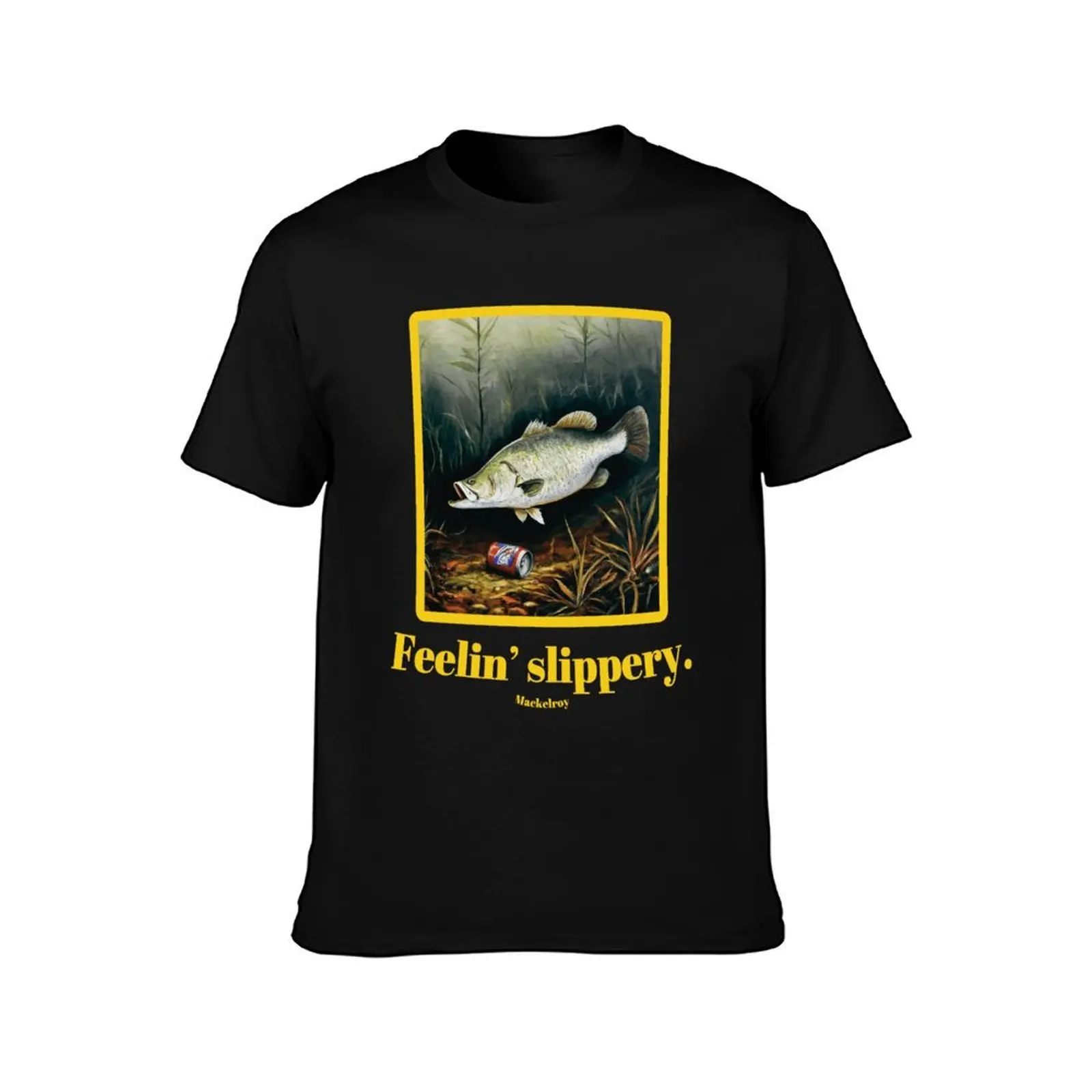 Feelin' slippery. by Mackelroy T-Shirt, Summer Casual Cotton Tee, Oversized Streetwear Tops, Vintage Graphic Print, 100% Cotton