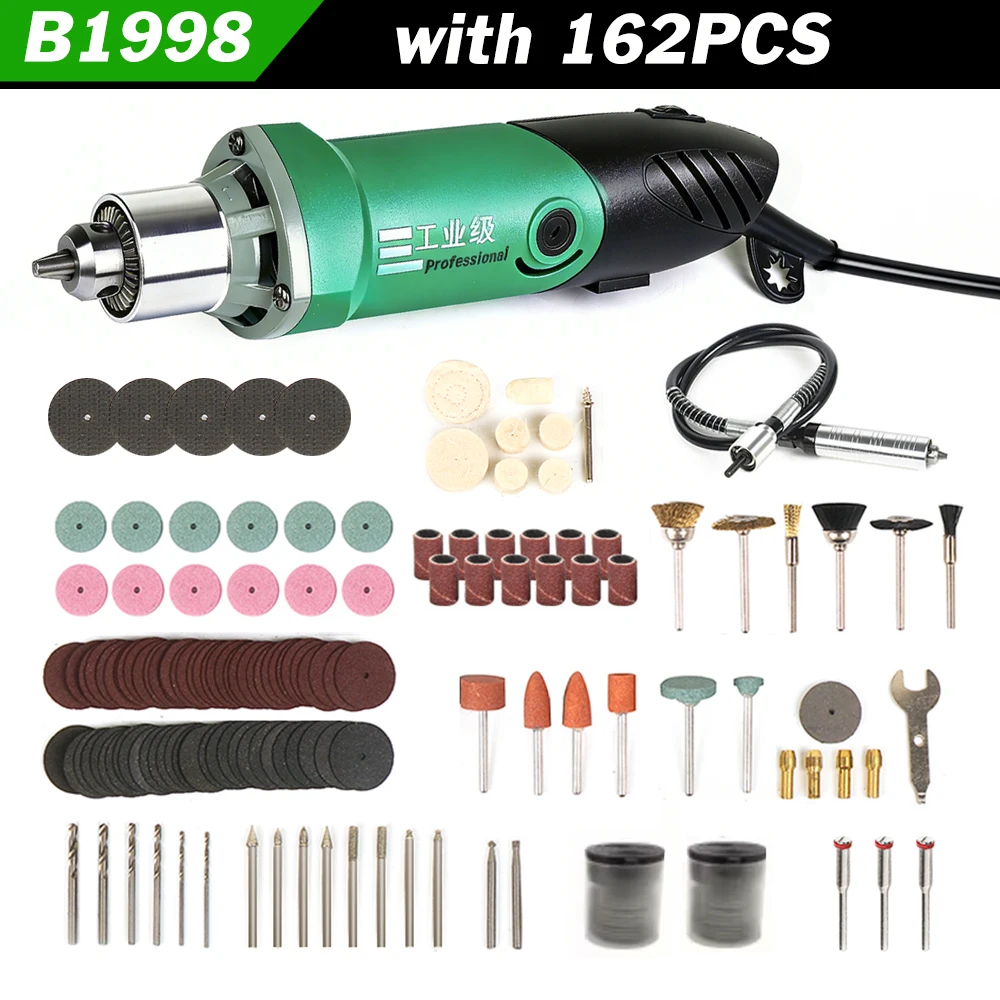 480W Mini Elektrische Slijpmachine Graveermachine Polijstmachine Houtbewerking Rotatiegereedschapset met variabele snelheid voor Dremel Mini Boormachine