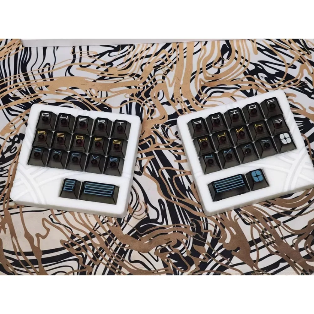 Mini34 Split Keyboard Kit 34keys Hotswap Qmk RGB Ortholinear Wired Single-mode Gaming Keyboard Left and Right Mini Keyboards