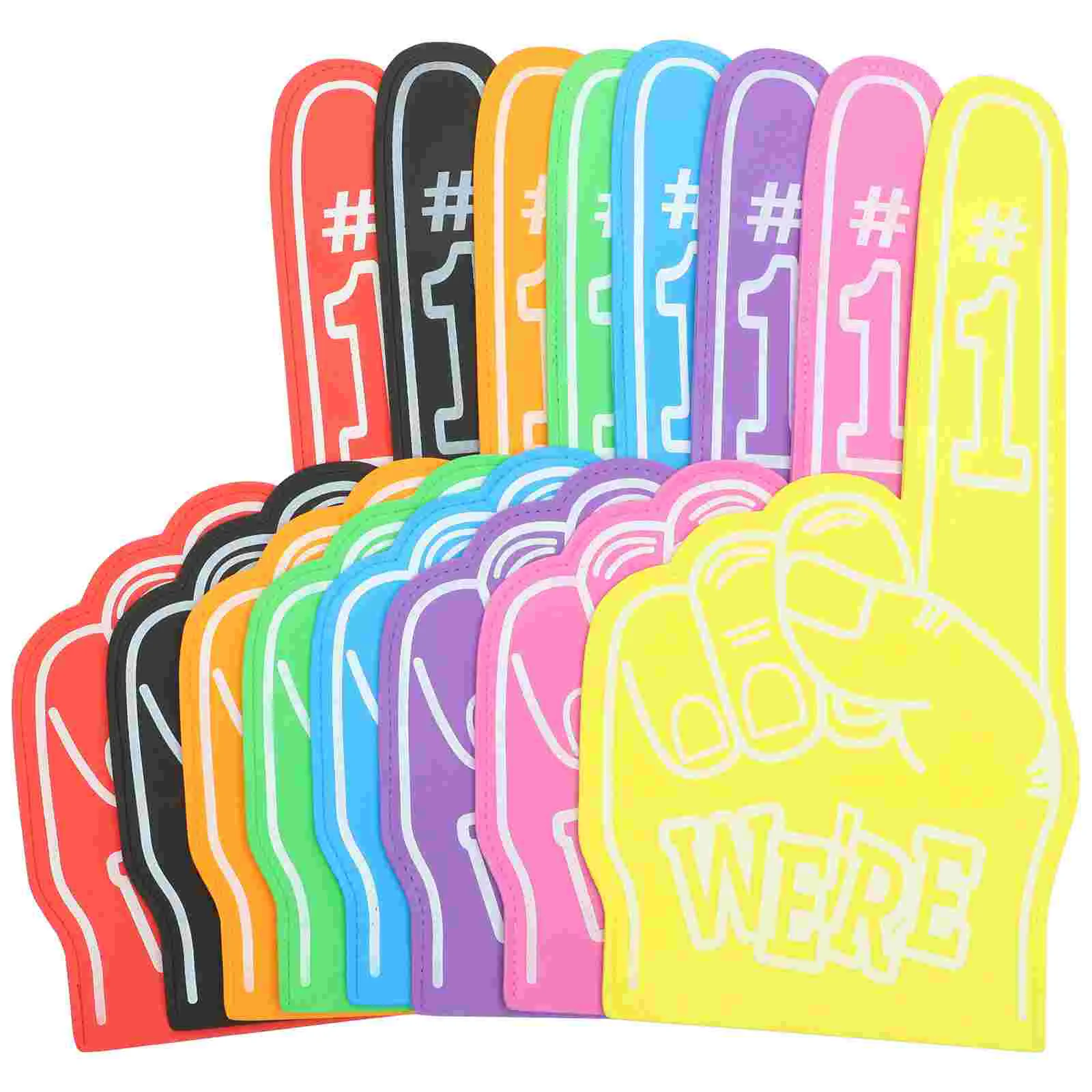 

8 Pcs Foam Finger Cots Cheerleader Clap Hands Fingers Props Children's Toys Kids Gift Eva Football Game Noise Makers