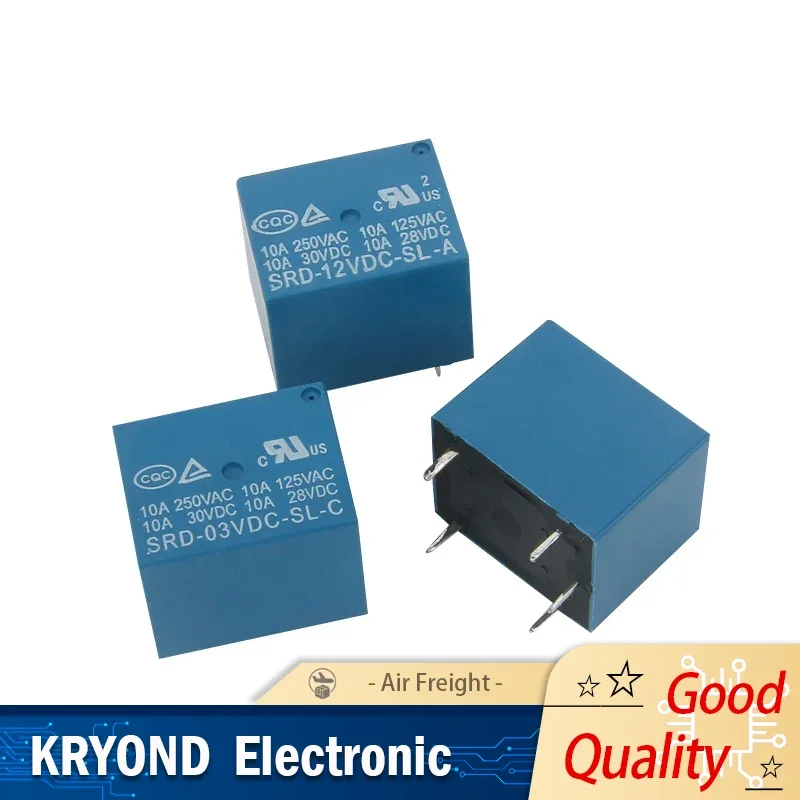 SRD-03VDC-SL-C SRD-05VDC-SL-C SRD-06VDC-SL-C SRD-09VDC-SL-C SRD-12VDC-SL-C 3V 5V 6V 9V 12V 24V 48V 10A 250VAC 5PIN Relay