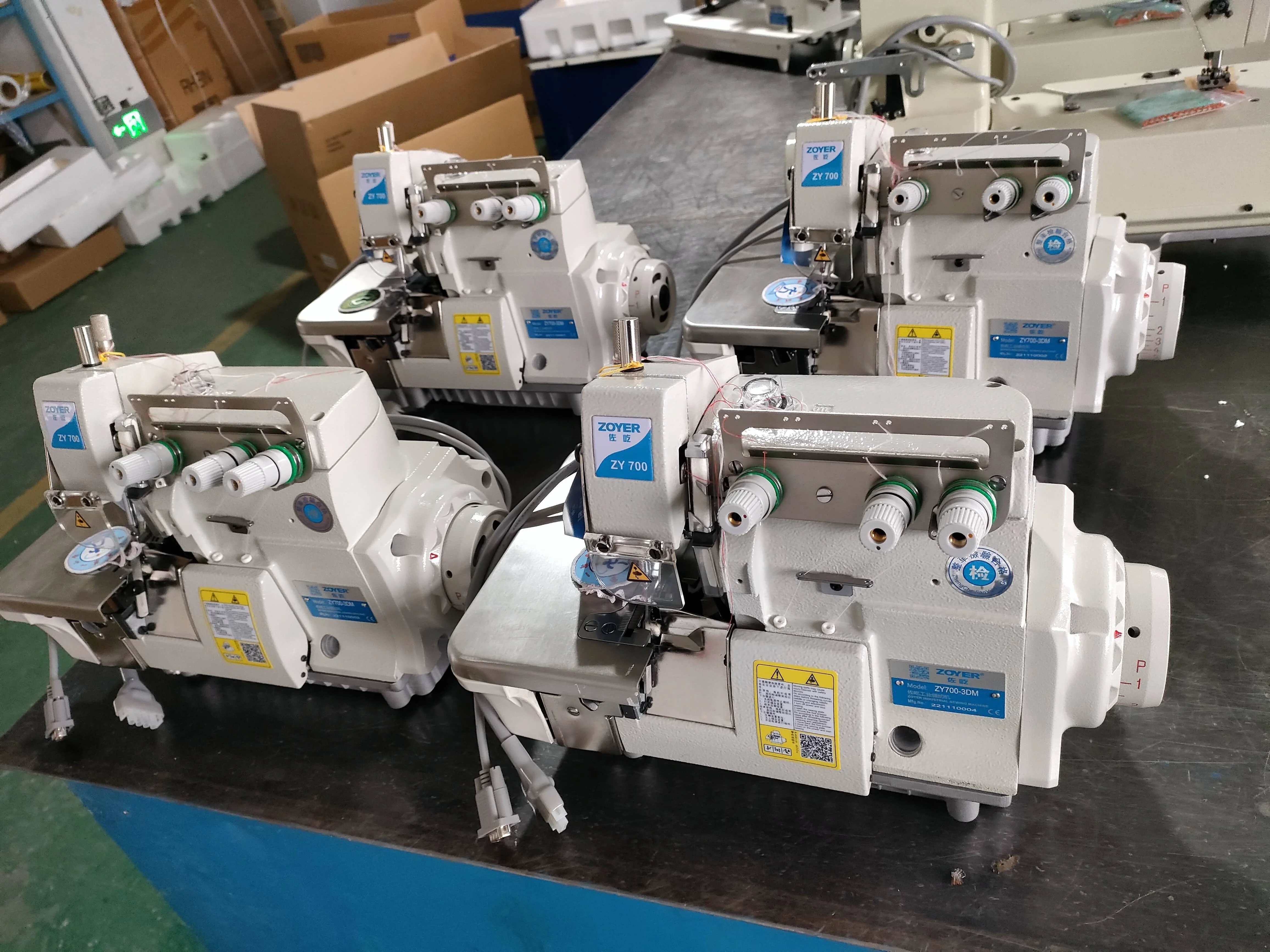 ZY700-3D Zoyer 3-thread High-speed Overlock Sewing Machine For Logo Sewing With Thread Trimmer
