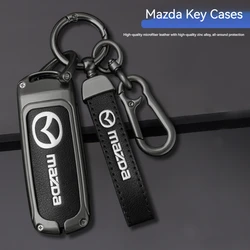 Zinc Alloy Car Key Holder for Mazda Axela Atenza 3 2 6 CX3 CX5 CX30 CX8 CX9 MX5 RX7 RX8 SKYACTIV Remote Protector Car Key Cover