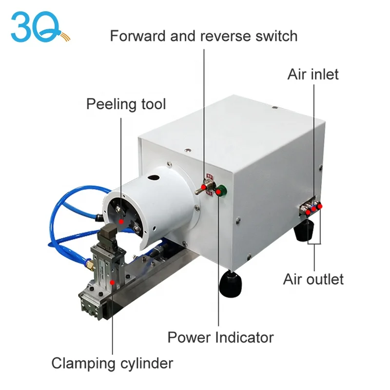 3Q Semi-Automatic Wire Stripping Machine Popular High-Speed Rotation Twisting Equipment For Cable Manufacturing