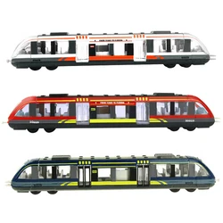 Mini simulação Metro modelo brinquedo trem para crianças, inércia deslizante liga, veículo plástico