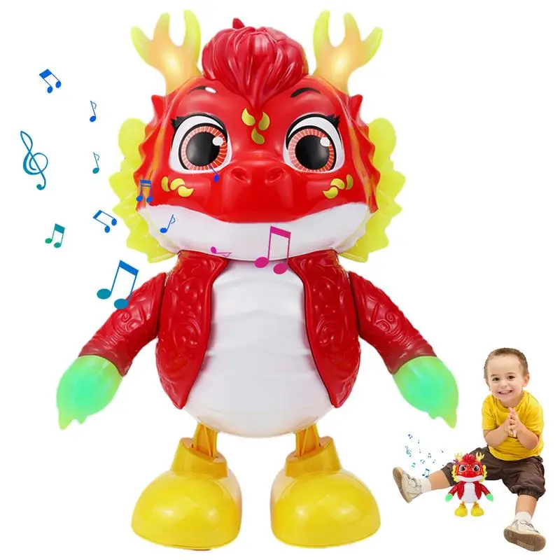 

Electric Dancing Dragon Toys Cartoon Educational Toy Dragon Dancing Toys Dragon Themed Dragon Year Lighting Swing Music Ornament