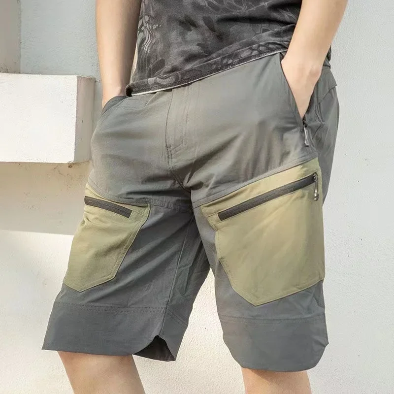 Outdoor Tactical Cargo Shorts Men Multi-Pocket Wear-Resistant Quick Dry Short Pants Casual Training Hiking Combat Bermuda Summer