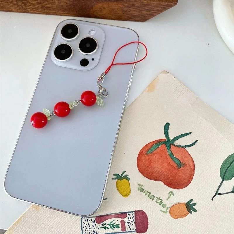 Eye Catching Stylish Tomato Girl Keychain Charm Pendant with Designs Portable Fahsion Accessory for Daily Use Q6RB