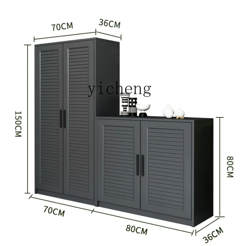 

ZC Outdoor Aluminum Alloy Locker Waterproof and Sun Protection Balcony Shoe Cabinet Storage Cabinet Sundries Cabinet