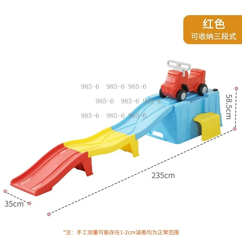 Kids Amusement Ride Reversible Collapsible Roller Coaster Plastic Toy with Sliding Car