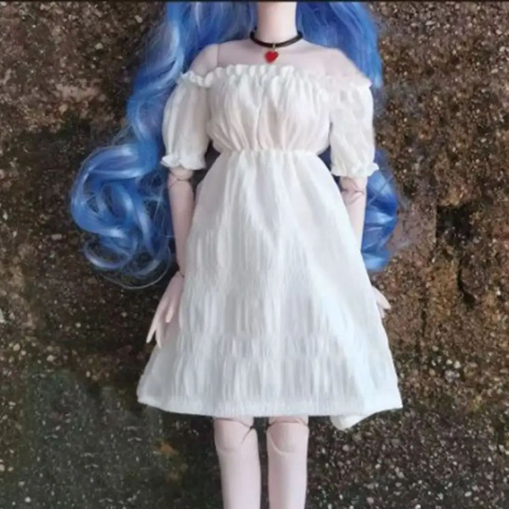 ตุ๊กตาทําด้วยมือชุดเสื้อผ้าแฟชั่น DIY อุปกรณ์เสริมตุ๊กตาสีขาว/สีดํา/สีแดงชุดสําหรับ 1/3 1/4 1/6 Bjd 30/45/60 ซม.ตุ๊กตา