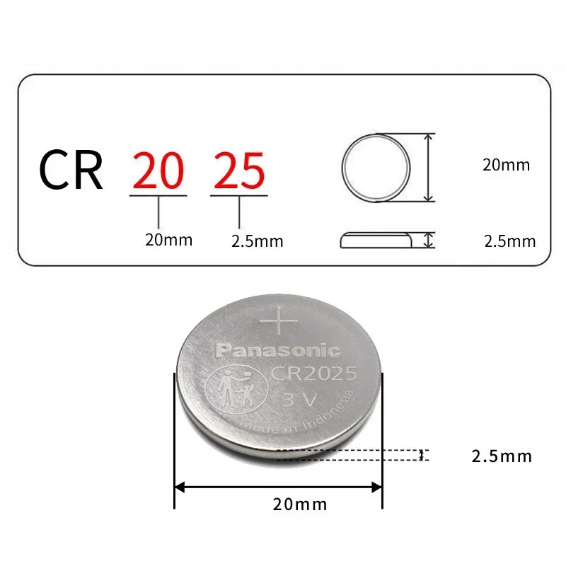 5-100Pcs CR2025 cr 2025 3V Lithium Battery For Calculator Electronic Motherboard Sensor Watch Send a small screwdriver