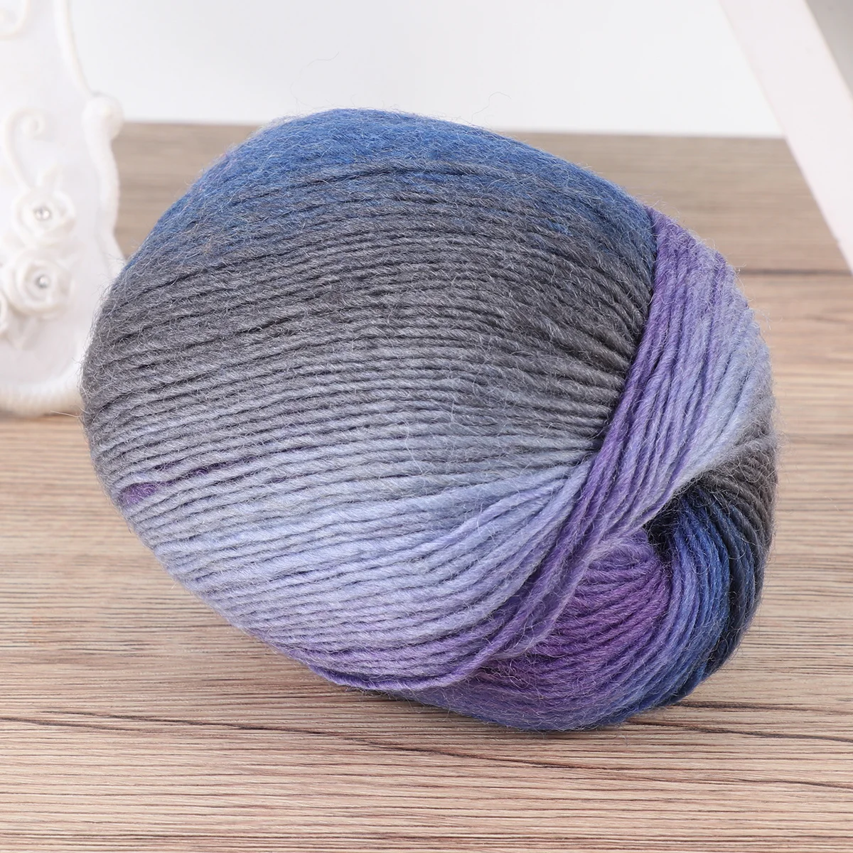 

1 Roll Yarn Gradient Dyed Hand Knitting Scarf Hat Sweater Material DIY Crochet Yarn for Warm Accessories