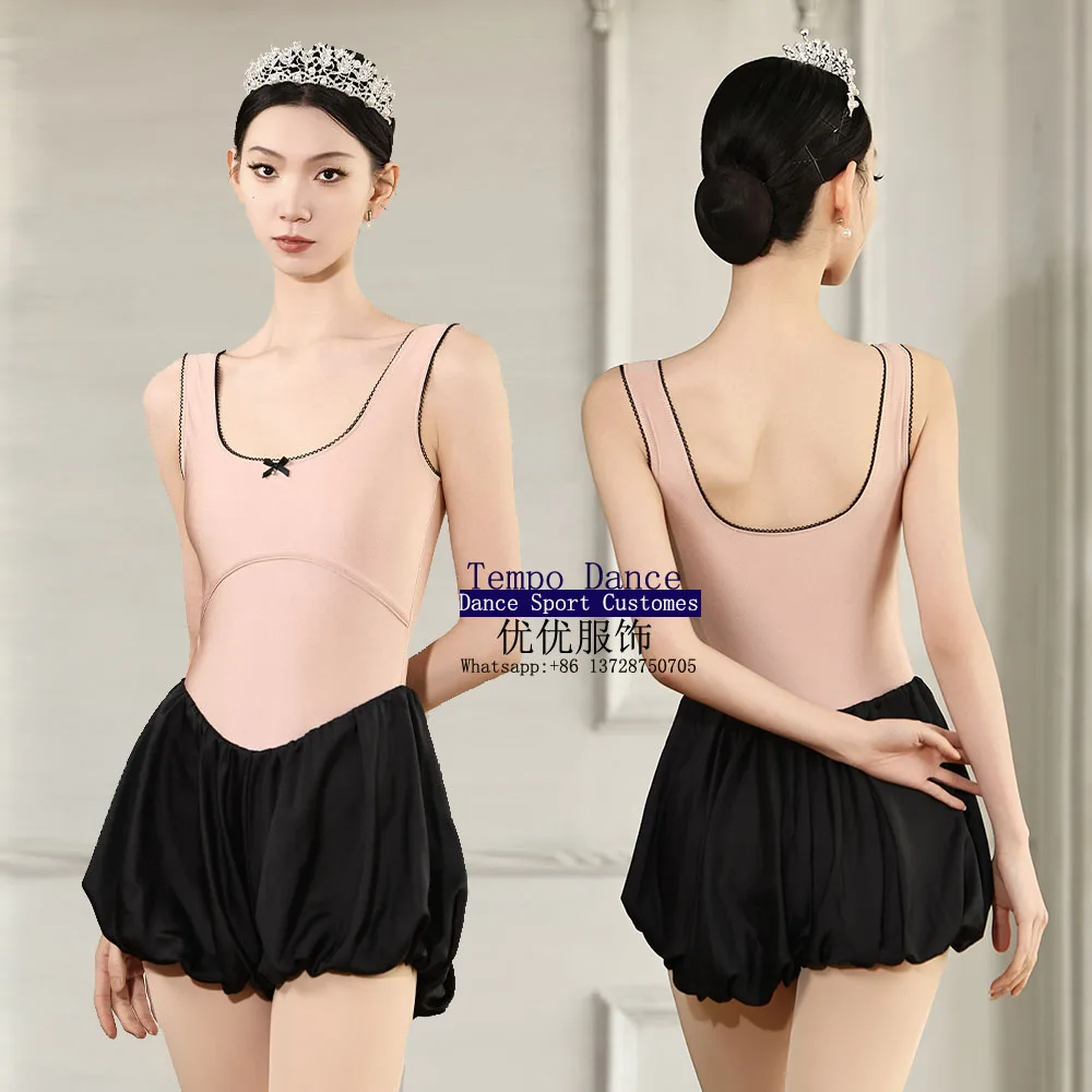 

Ballet Practice Clothes, Gymnastics Clothes, Flower Bud Vest, Small Black Dress, Girls' Yoga Practice Dance Set, Clothing