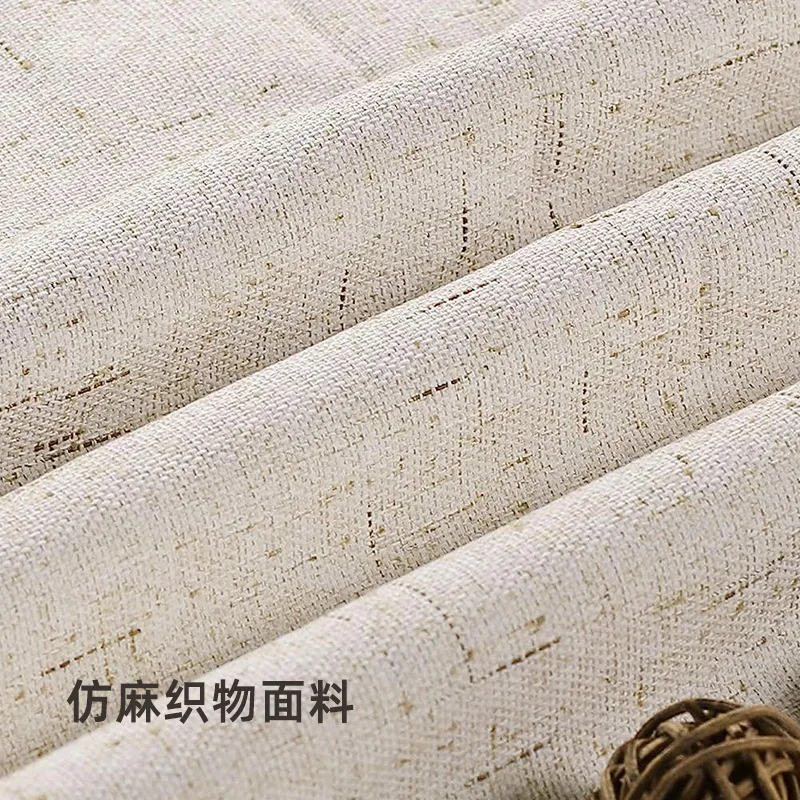 100% blackout white nano-coated curtain project hotel special sun-proof heat-insulating imitation linen curtain